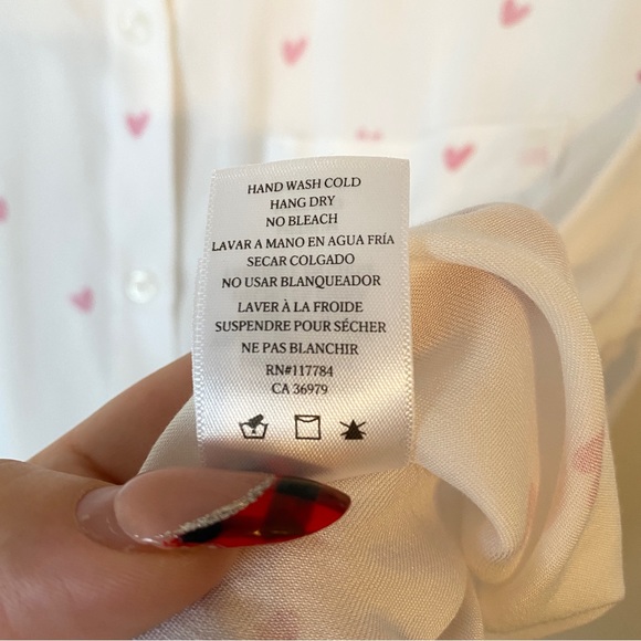 Rails Scribble Heart Button Down Shirt Tie Valentines Day - Picture 9 of 9